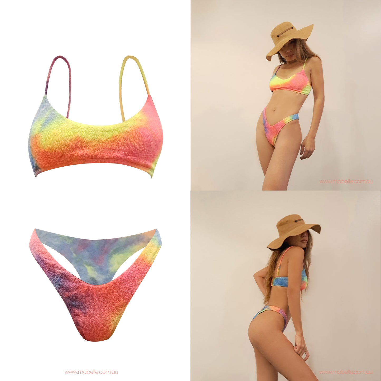 Top & Bottom Bikini Set - Brazilian High Cut