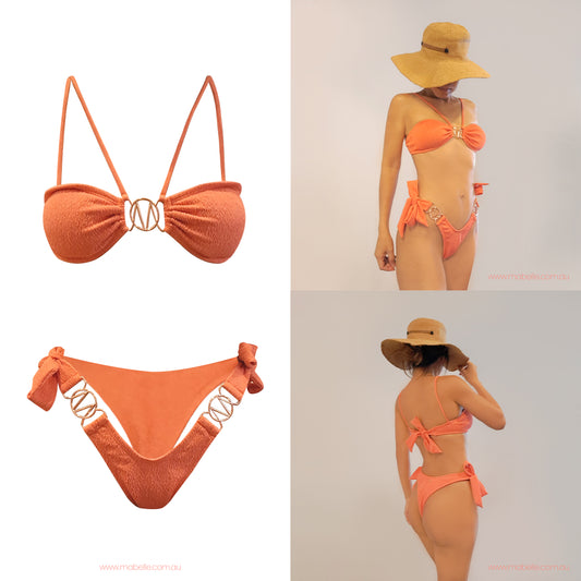 Top & Bottom Bikini Set - Brazilian High Cut
